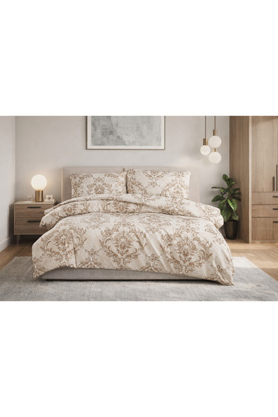 Bella Home طقم غطاء لحاف رانفورس مزدوج مقاس 200x220 سم - ألوان جديدة