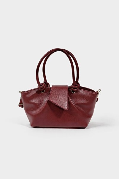 Çantacımstore Kadın Düğüm Saplı Mini Çanta Bordo