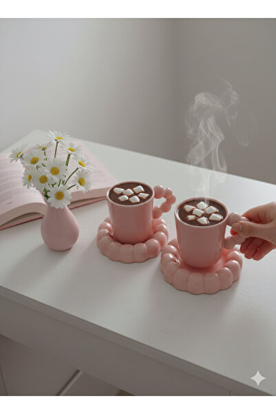 seda seramik Handmade Bubble Double Espresso, Lungo 4-Piece Coffee Cup Set fo...