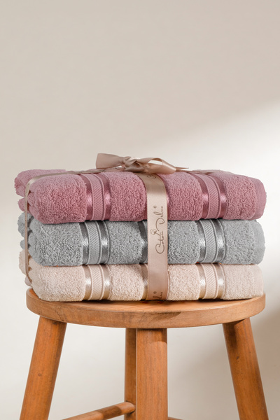 Coton Delux Set de prosoape Pera, 3 piese, bumbac 100% |   Prosop de baie |  ...