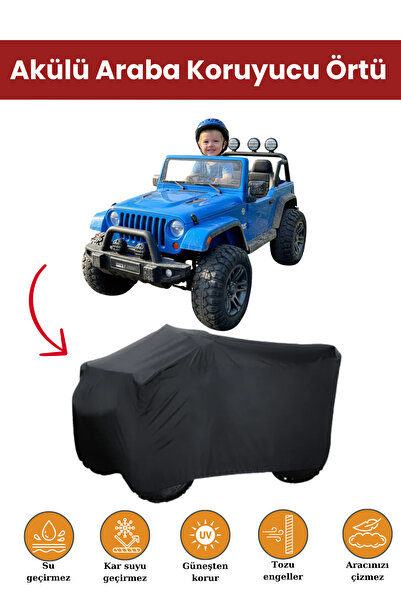 Breen Akülü Araba Brandası Güneşten Korur, Su Geçirmez Siyah