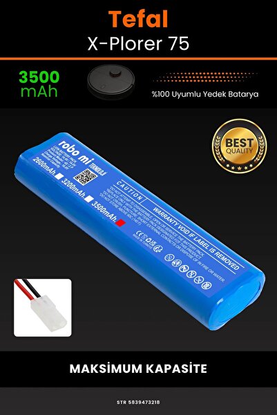 robo mi Tefal X-Plorer 75 3500mAh Robot Süpürge Bataryası - Koruma Katmanlı B...