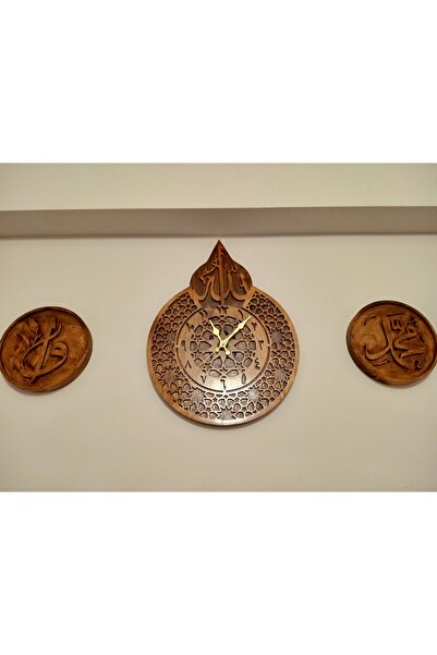 EL YAPIMI Ahşap Oyma Saat