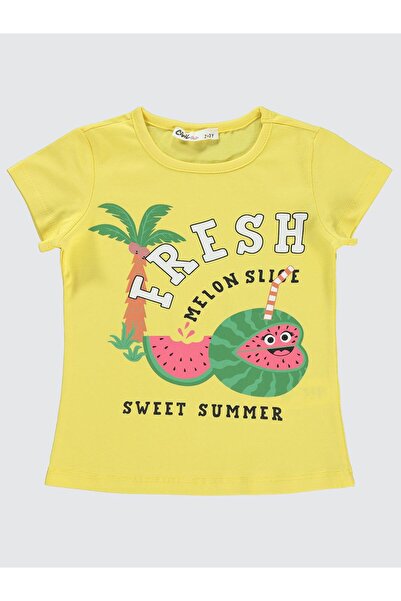 Civil Girls Kız Çocuk Tişört 2-5 Yaş Sarı