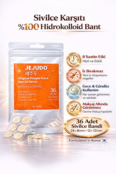 JEJUDO 36 adet şeffaf bant, Hidrokolloid bant, Akne Bandı, Akne yaması