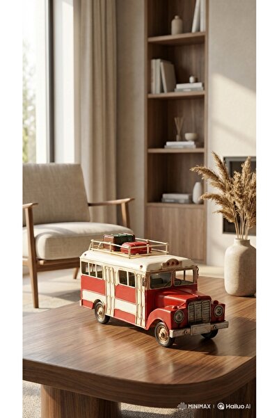 Pat Aksesuar Metal Nostaljik Otobüs Dekoru 16x30 cm – Ev & Ofis Vintage Retro...