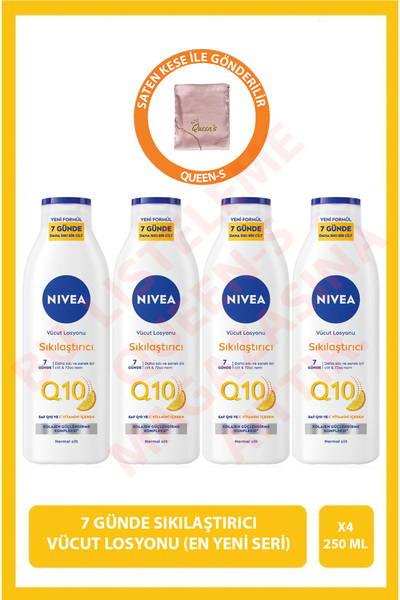 NIVEA Selülit Q10 Sıkılaştırıcı Vücut Losyonu 250ml,C Vitamini, Esnek Ve Elas...