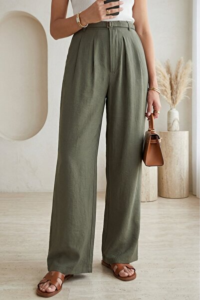 HİJABAYA Παντελόνι Tensel Cupra με λεπτομέρεια ελαστικής ζώνης στη μέση