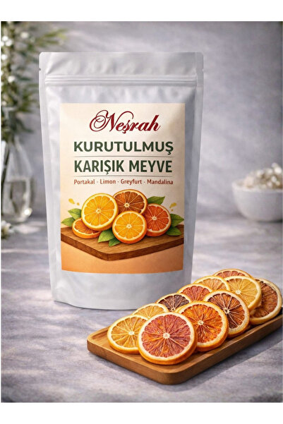 NEŞRAH Kurutulmuş Turunçgil-Narenciye Paketi (Karışık Mix) 250 Gram Portakal,...