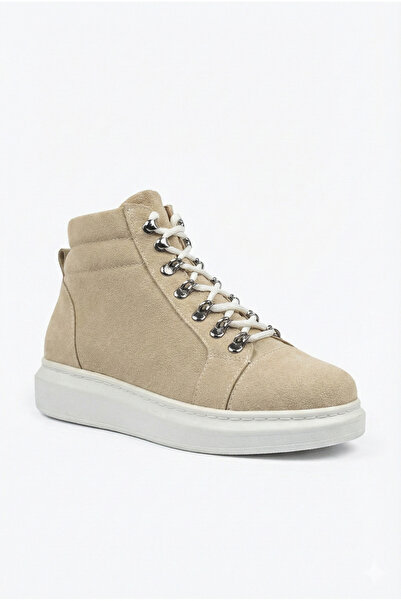 Zerenyus Ανδρικά αθλητικά μποτάκια ZRJ206 Lace-up Cream Suede