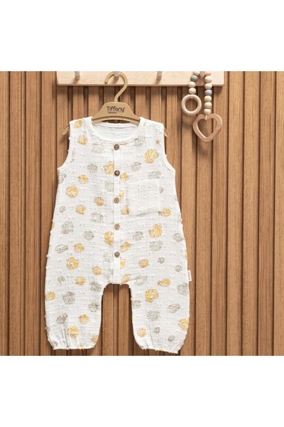 Tiffany Sea Shell Muslin Jumpsuit Ecru