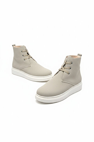 Zerenyus Ανδρικές αθλητικές μπότες ZRJ207 με κορδόνια ορθοπεδική σόλα γκρι σουέτ