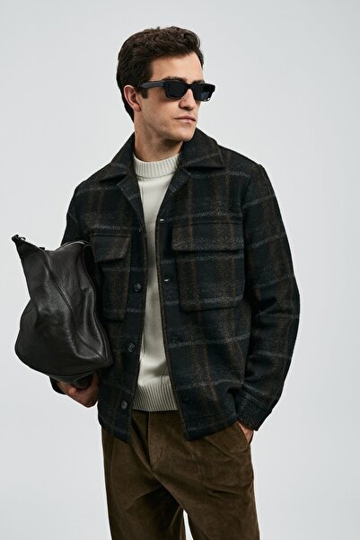 Lufian 112120263 Ανδρικό πλεκτό μπουφάν Gooden ΜΑΥΡΟ