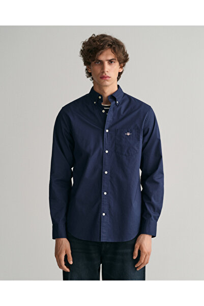 Gant Erkek Lacivert Regular Fit Gömlek