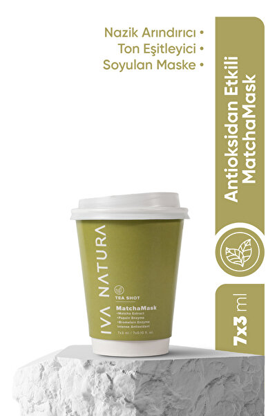 Iva Natura قناع الوجه بخلاصة الماتشا مع الإنزيمات - عناية منقية وموازنة - 75 مل