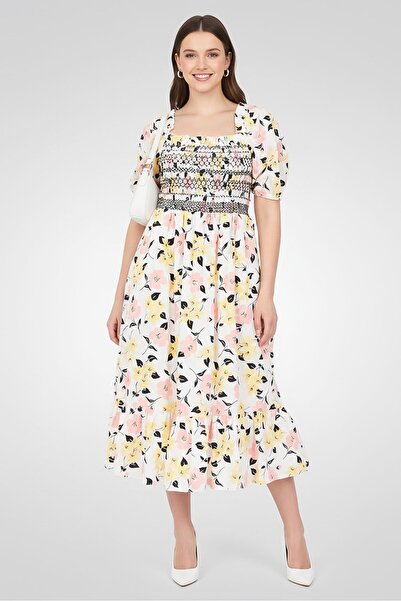 Kate Spade فستان نسائي كاجوال قَصّة على شكل A بنقشة زهور بطبعة زهور، متعدد ال...