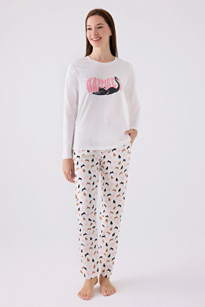 Arnetta Kadın Beyaz Pijama Takımı