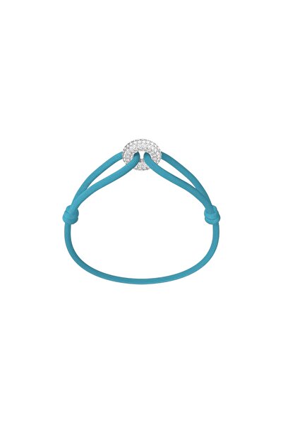 Wecord London Silver Soho Pavé Cord Bracelet