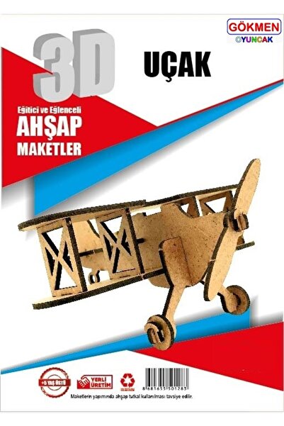 Marka Iş Teknik 3d Ahşap Maket Uçak