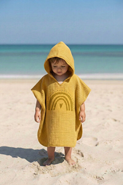 Tuğba Kuğu 4 Kat Müslin Panço - Policolor Serisi - Bow