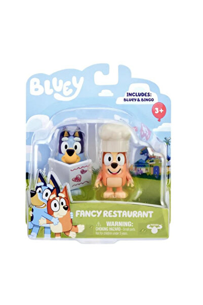 bluey Set de 2 figurine Bingo la restaurant - Fancy Restaurant, 4 piese, 3 ani+