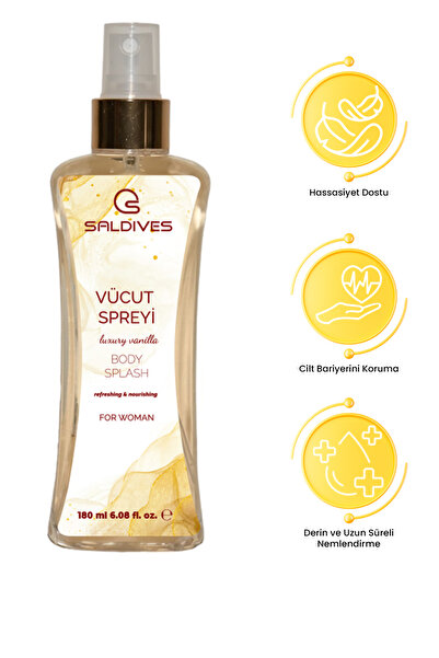 Saldives Gold Vücut Spreyi 200 ml • Kalıcı ve Ferahlatıcı Vücut Spreyi • Günl...