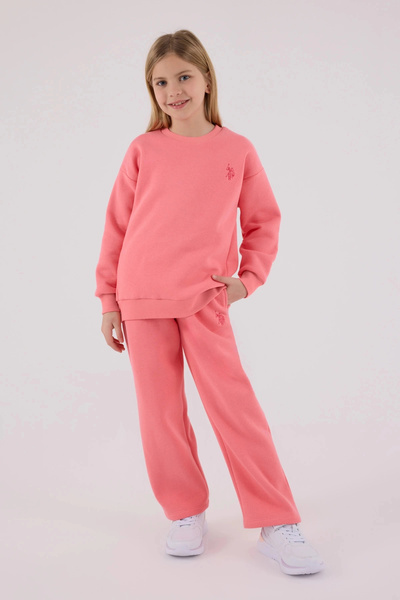 U.S. Polo Assn. Girl's double set - neon pink