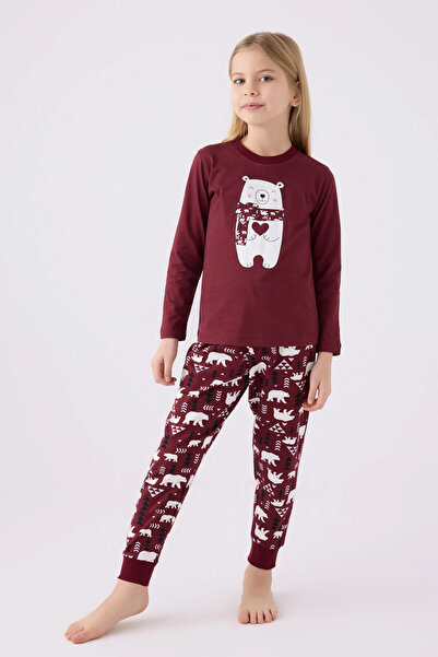 Arnetta طقم مكون من قطعتين للأم والبنت - أحمر كلاريت