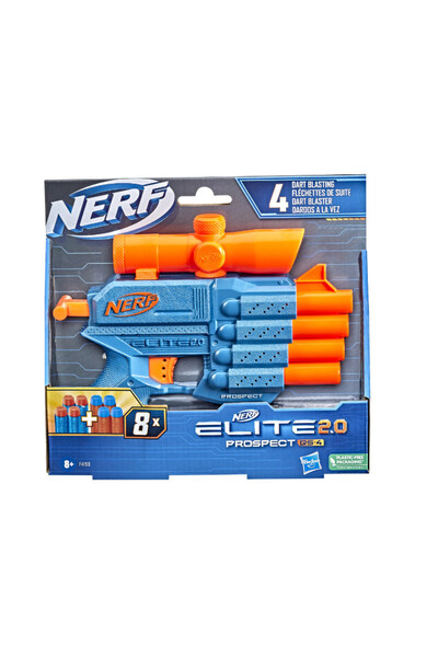 Nerf Елитен 2.0 Бластер - Prospect Qs 4, 8 снаряда