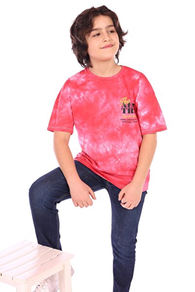 Toontoy Tricou cu mânecă scurtă și guler rotund pentru băieți, cu imprimeu - ...