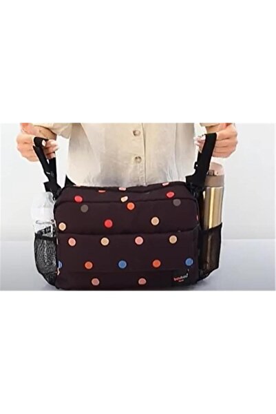 Boubou Bso-1001 Bebek Arabası Organizer Çanta Siyah Puantiyeli