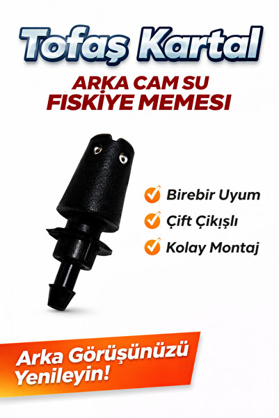 Emr Tofaş Kartal Arka Cam Su Fıskiye Memesi Çift Çıkışlı Bagaj Kapak Yıkama N...