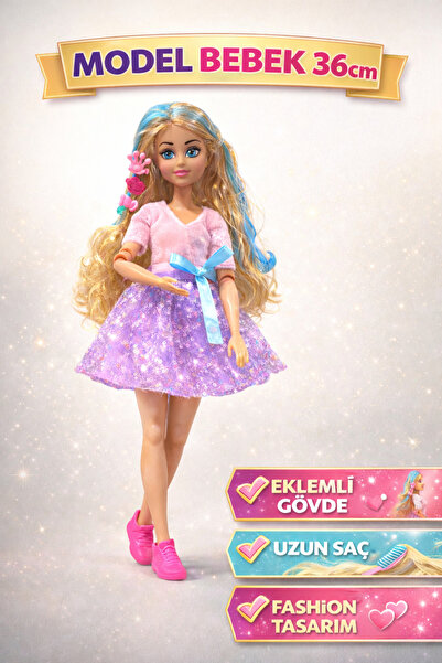 YILDIRIM OYUNCAK Kutulu 36 Cm Eklemleri Oynayan Model Kız Bebek - Büyük Kıyaf...