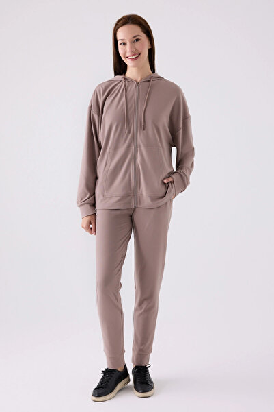 Arnetta Kadın Kahverengi Uzun Kol Pijama Takımı