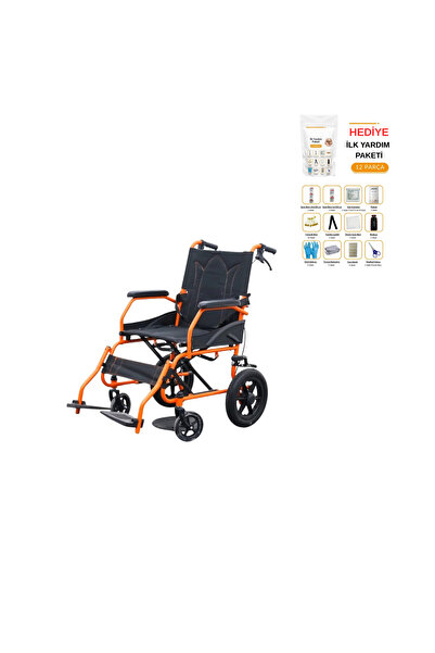 Umay Med Katlanabilir Transfer Tekerlekli Sandalye Refakatçi Frenli - İlk Yar...
