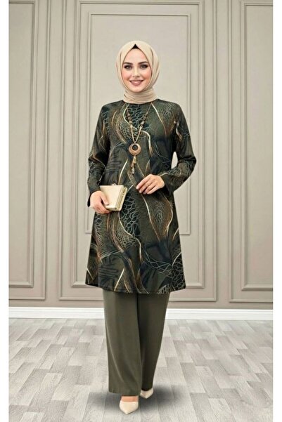 Genel Markalar GÜLİN TAKIM yünlü viskon kumaş haki