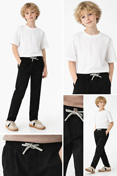 RAPAPA Pantaloni de sport pentru băiat cu centură cu două picioare 7435S