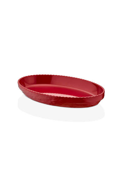 Külsan 21040.R - Olie Kırmızı Oval Kase 40x25 cm, Thermoset Melamin