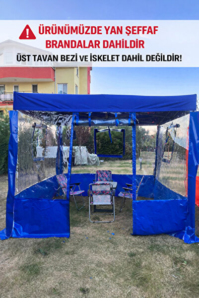 Kamelya 3x3 GAZEBO ÇADIR 4 TARAFI ŞEFFAF İLE KAPALI STANDART MODEL