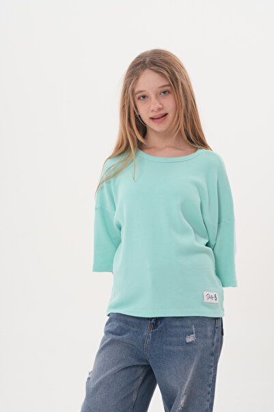 HayKids Тениска с кръгло деколте от пачуърк плат за момичета