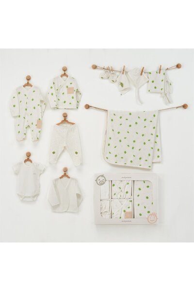 andywawa Kaplumbağa Baskılı 10'lu Erkek Hastane Çıkışı - Ekru