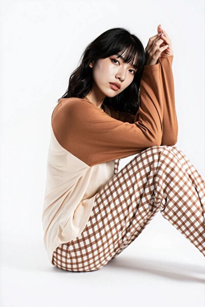 Ecrou Жіночий комплект піжами Study Cafe Looks Reglan