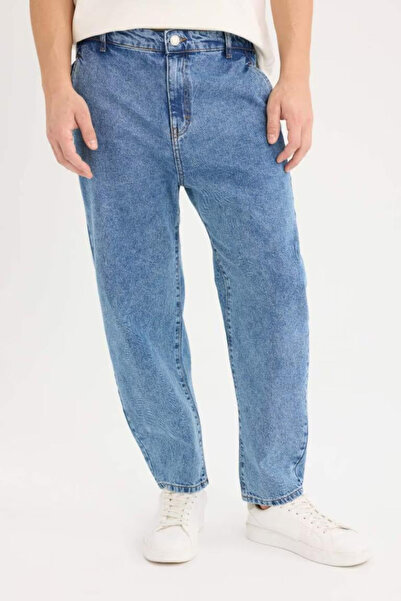 DeFacto Relaxed Slouchy Fit Straight Leg Jeans Wash-up-Hose E5387AX25SP