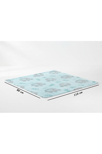 SyaMAG Paturica pentru bebelusi, material pufos, model cu elefanti, 110 x 80 cm