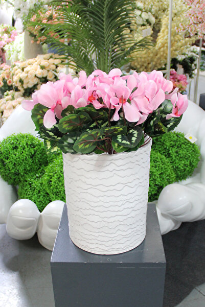 Dekorsende Yapay Siklamen Çiçeği Pembe 32 cm