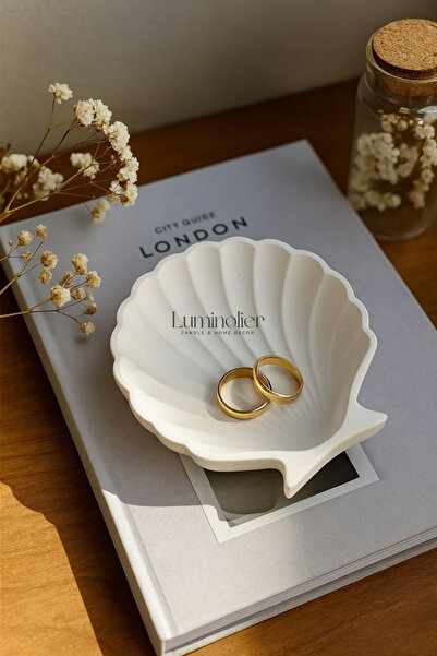 Luminolier Deniz Kabuğu Şeklinde Dekoratif Takı Tabağı 11x11 cm – Vernikli & ...