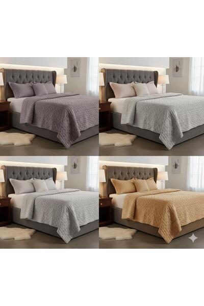 Denizli SEVONA YATAK ÖRTÜSÜ SETİ-CAMEL