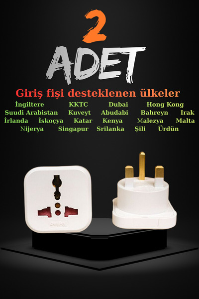 Rabelix Online Marketing 2 Adet Seyahat Adaptörü Amerika Ingiltere Avustralya...
