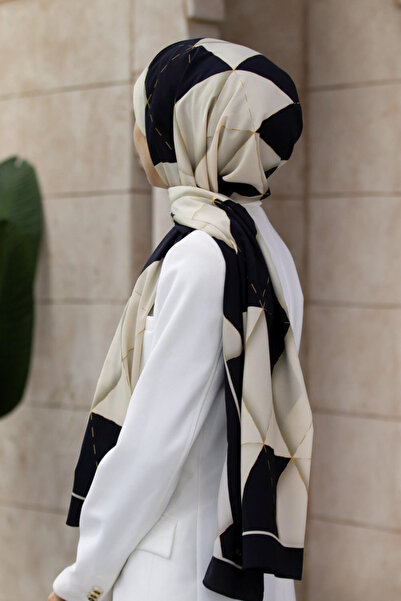 Vissona Γυναικείο σάλι Luxury Medina Silk Μαύρο