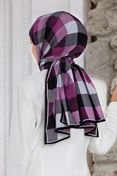 Vissona MĂTĂ DE LUX MEDİNE, MODEL PĂTRAT, CULOARE MULBERRY - NEGRU, 75X195, N...